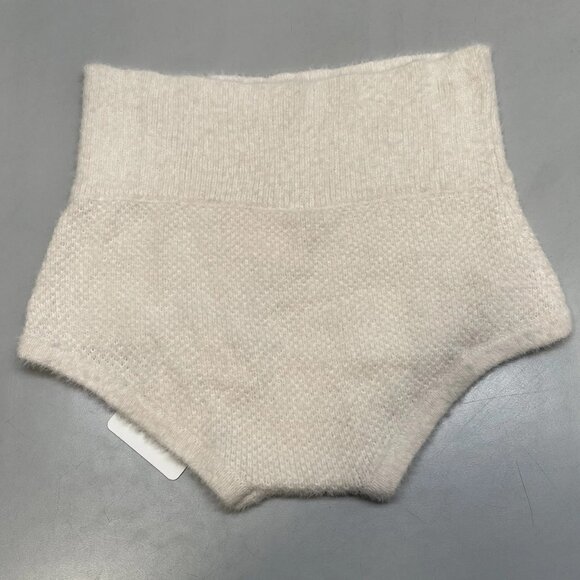 NEW SELKIE Women’s High Waisted Fuzzy Shorts Light Pale Pink Size XS - Picture 3 of 9